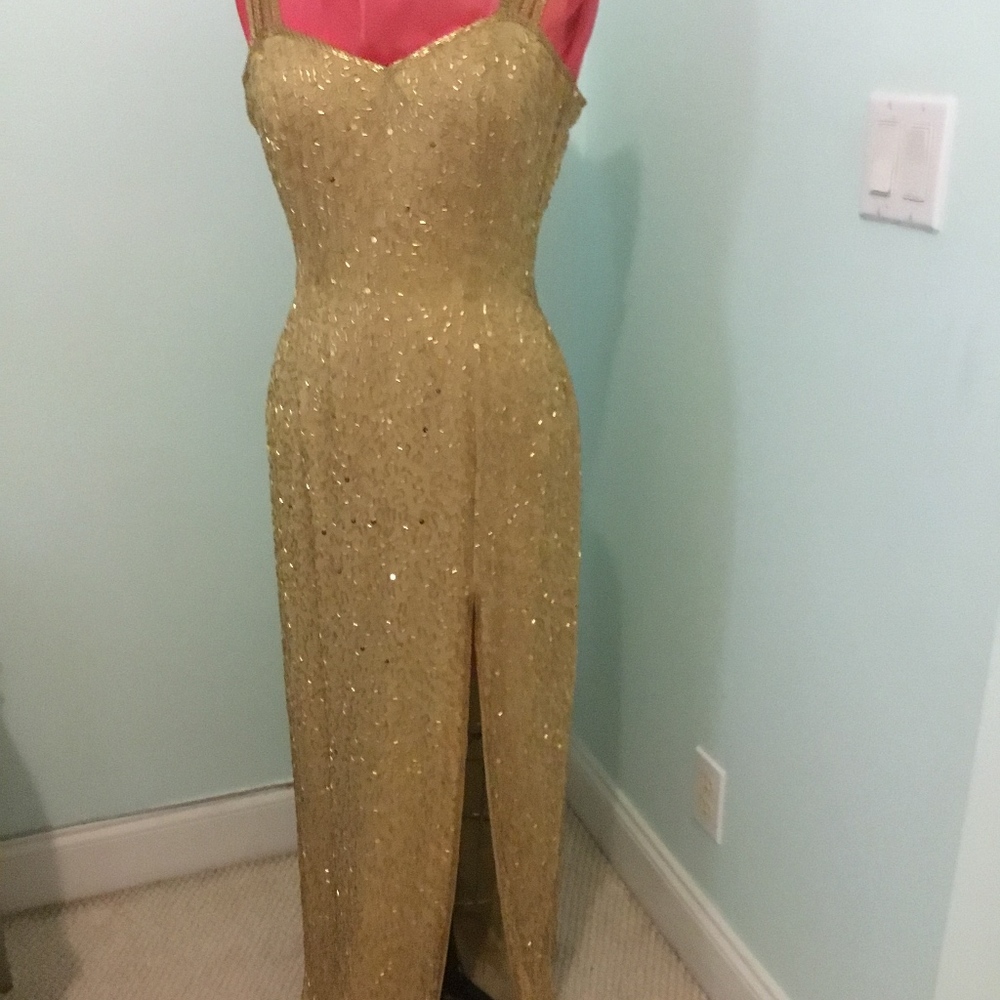 Gold beaded gown